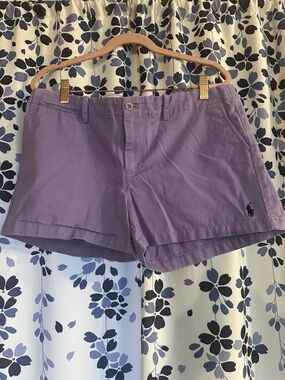Ralph Lauren Purple Cotton Chino Bermuda Shorts